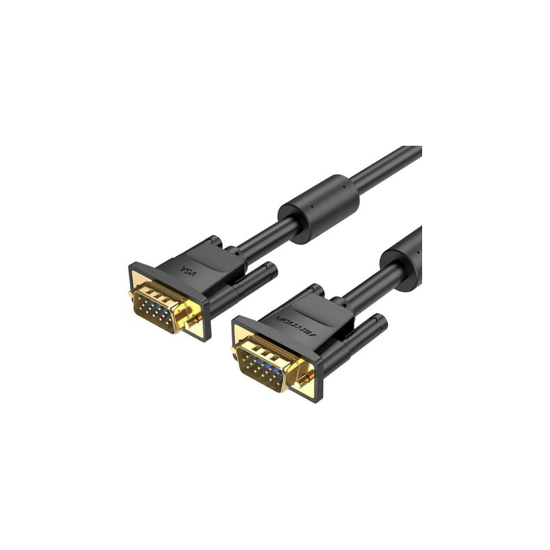 Cabo SVGA Vention DAEBF VGA Macho - VGA Macho 1mt - Preto