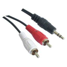 Cabo estéreo Nanocable 10.24.0301 Conector macho de 3,5 mm RCA macho 1,5 m Preto