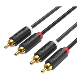 Cabo estéreo Vention BCMBD 2x RCA macho 2x RCA macho 50 cm Preto
