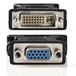Ficha Adaptadora DVI-I 24 + 5 Pinos - VGA Femea