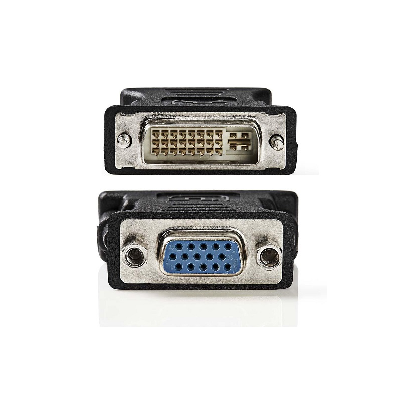 Ficha Adaptadora DVI-I 24 + 5 Pinos - VGA Femea