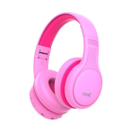 Auscultadores Estéreo Bluetooth Infantis COOL Kids Rosa Volume Limitado