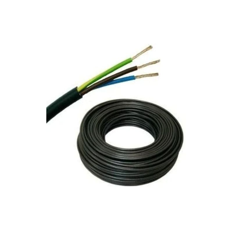 CABO H05VV-F 3 G 1,5 (FVV) PRETO