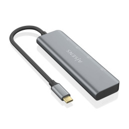 Hub USB Aisens 2xUSB 2xUSB-C 3.2 Cinza