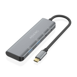 Hub USB Aisens 2xUSB 2xUSB-C 3.2 Cinza