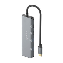 Hub USB Aisens 2xUSB 2xUSB-C 3.2 Cinza