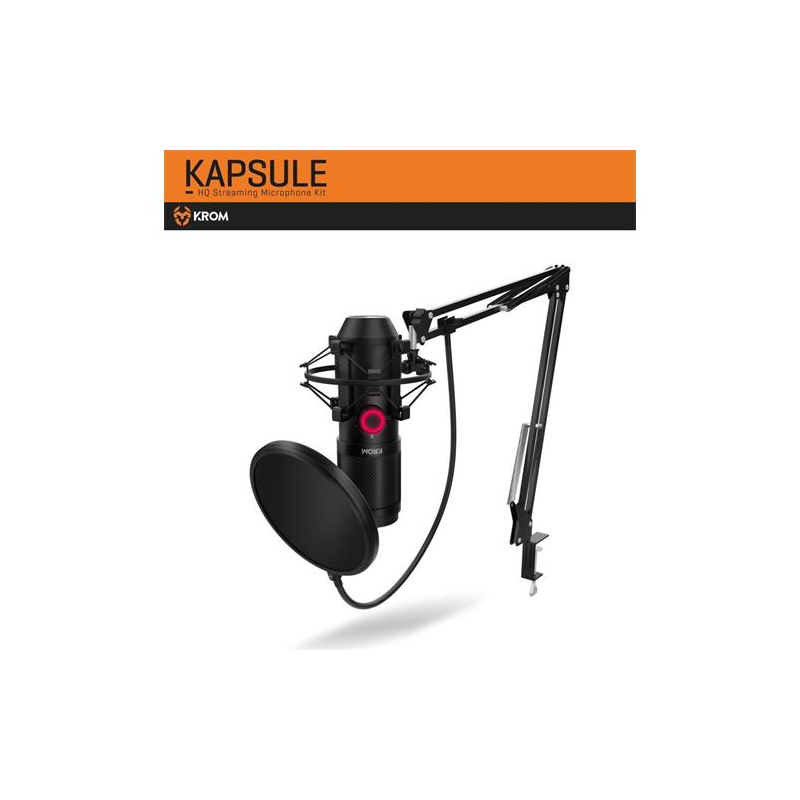 Microfone Krom Gaming Kapsule HQ Streaming