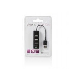 Hub USB Ewent Mini Hub 4 Portas USB 2.0