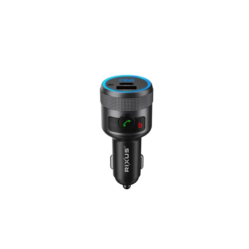 Rixus RXBT26 Car FM Transmissor Bluetooth Preto