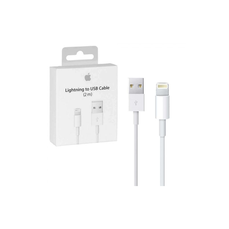 Cabo Apple Lightning para USB-A 200cm Branco (MD819ZM/A) - Original