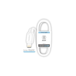 Cabo de dados e carregamento compatível APPLE Lightning  c/ 100cm 5VDC 2.4A