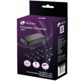 Carregador de Portátil Leotec Home 90W Automático 12 Conectores Voltagem 15-20V