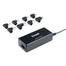 Carregador de Portátil TooQ 65W Automático 8 Conectores Voltagem 18.5-20V 1 USB