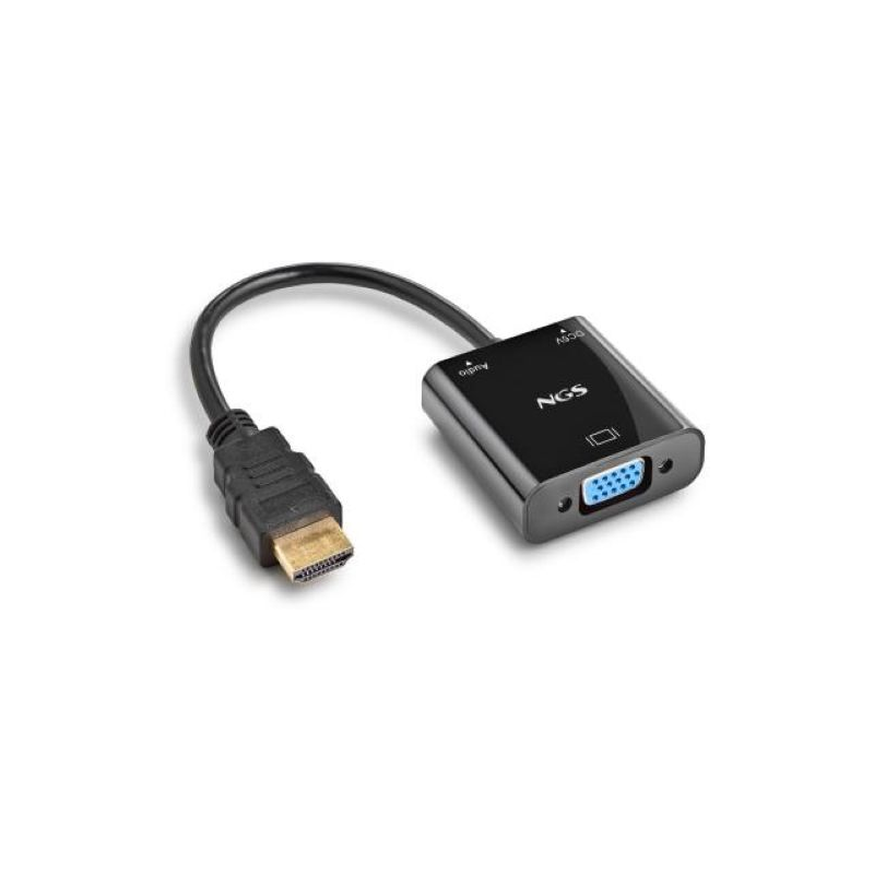 Cabo Conversor NGS Chamaleon HDMI Macho - VGA Fêmea 15cm Inclui Cabo de Audio e Alimentação USB