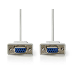 Cabo nullmodem D-SUB/RS-232 fêmea/fêmea - cruzado - 2.0m