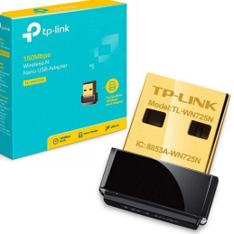 Adaptador rede Wireless USB Nano TP-LINK 150Mbps TL-WN725N