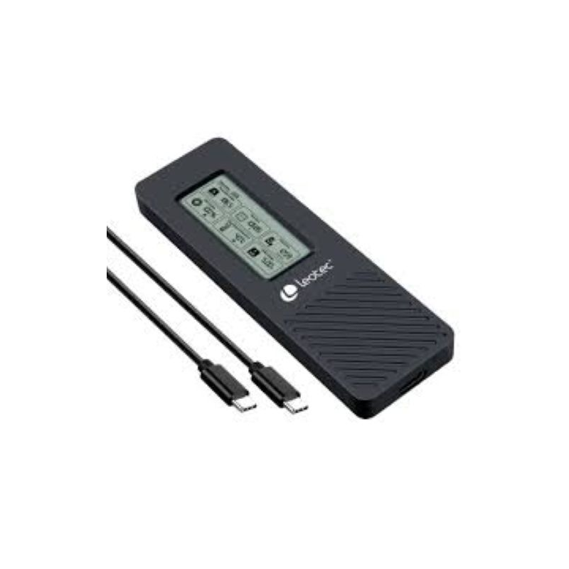 Caixa Externa para Disco SSD M.2 NVMe Leotec USB 3.2 com Ecrã LCD