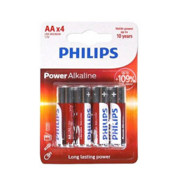 Pilhas PHILIPS 4xAA LR6 MIGNOM 1.5V