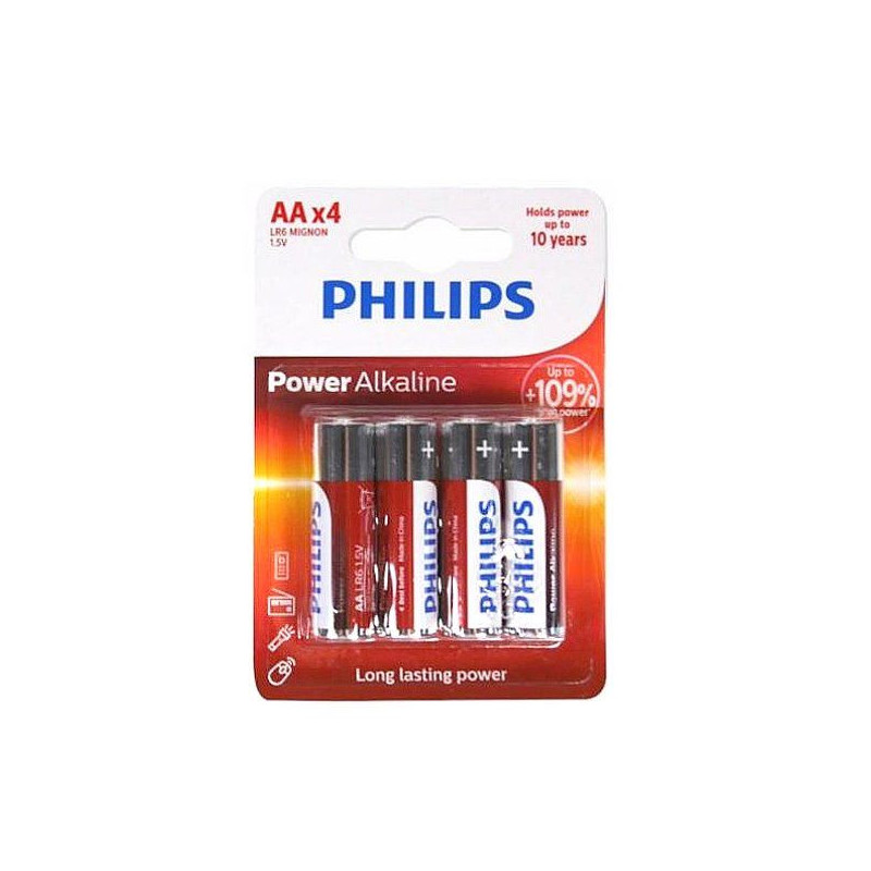 Pilhas PHILIPS 4xAA LR6 MIGNOM 1.5V