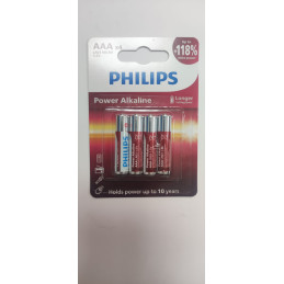 Pilhas PHILIPS 4xAAA LR03 MICRO 1.5V