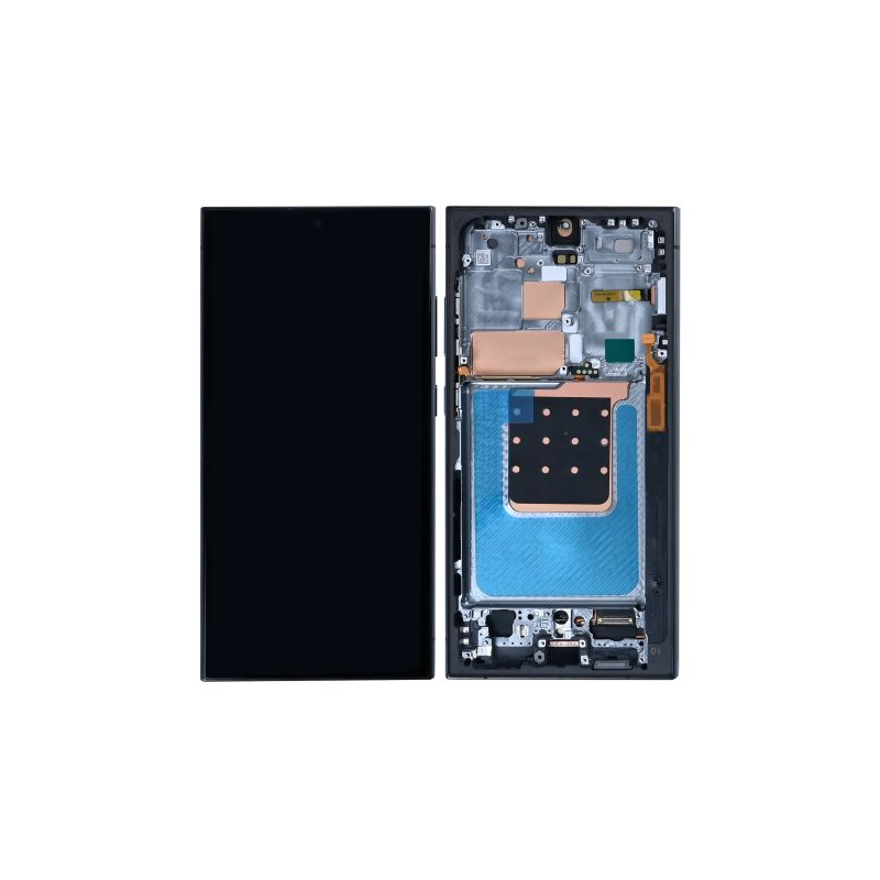 Touch + Display + Frame Samsung Galaxy S24 Ultra S928B Preto titânio Service Pack