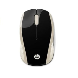 Rato Óptico Sem Fios HP 200 1000DPI - Dourado