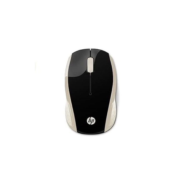 Rato Óptico Sem Fios HP 200 1000DPI - Dourado