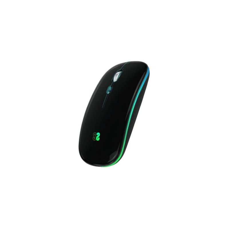 Rato Wireless e Bluetooth Subblim LED até 1600 DPI Bateria recarregável - Preto
