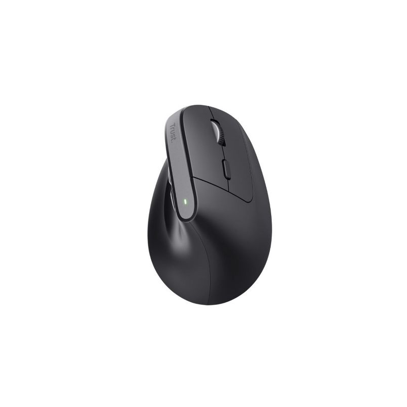 Rato Ergonómico Wireless e Bluetooth Trust Bayo+ Bateria Recarregável Até 2400 DPI
