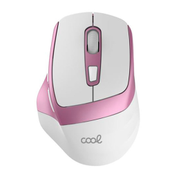 Rato sem fios Silencioso COOL Ergonomic Rosa-Branco