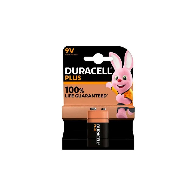 Pilha DURACELL PLUS 6LR61 MN1604 9V Alkaline