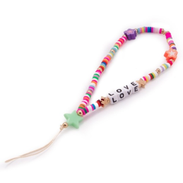 Pulseira universal para smartphone COOL com pingente de estrelas love