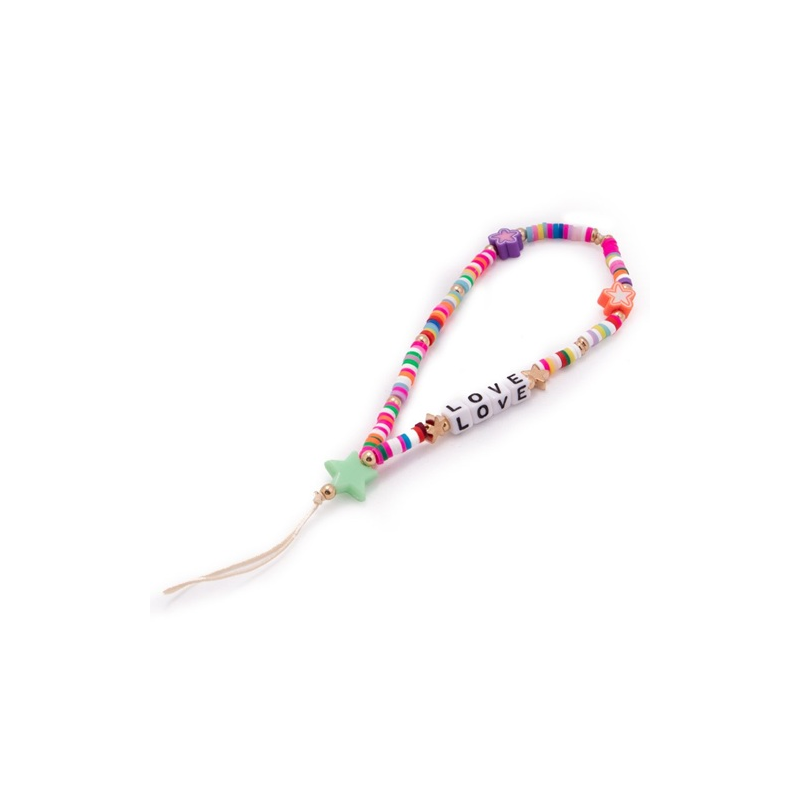 Pulseira universal para smartphone COOL com pingente de estrelas love