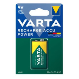 Pilha VARTA HR9V NiMH 200mAh Recarregável