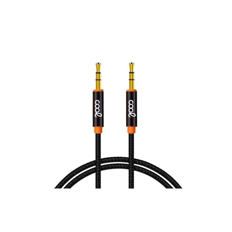 Cabo Jack 3.5 mm p/ Jack 3.5 mm COOL Audio-Audio Nylon Preto (1m)