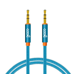 Cabo Jack 3.5 mm p/ Jack 3.5 mm COOL Audio-Audio Nylon Azul (1m)
