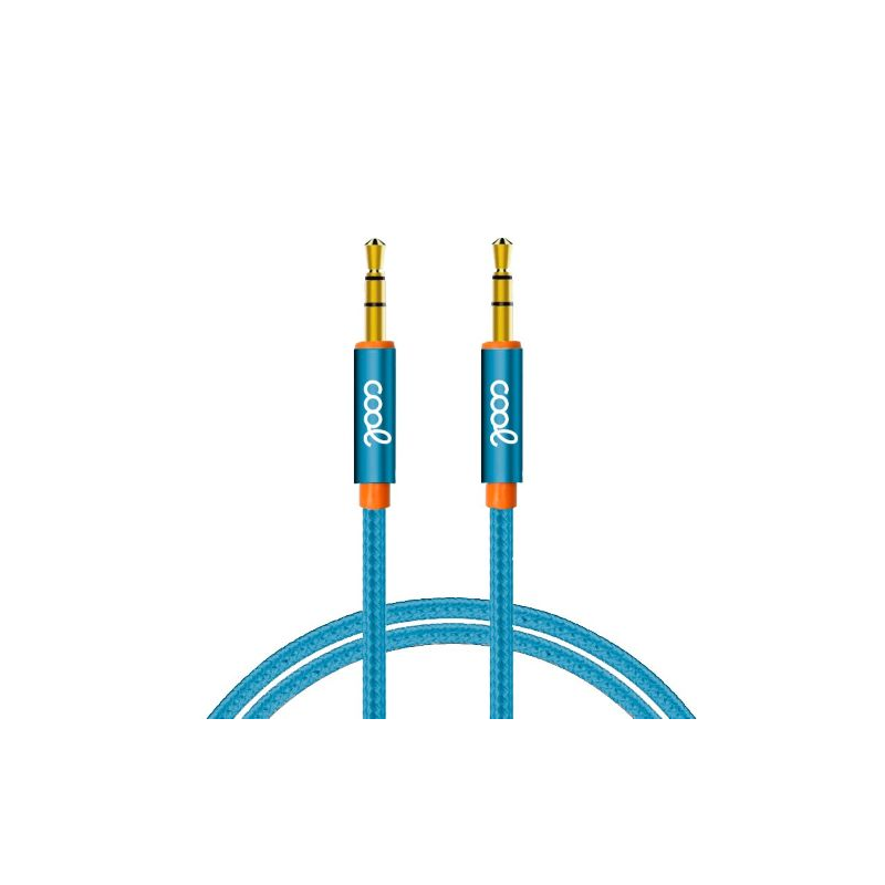 Cabo Jack 3.5 mm p/ Jack 3.5 mm COOL Audio-Audio Nylon Azul (1m)