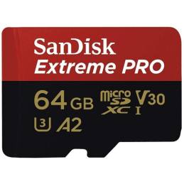 Cartão Memória SanDisk Extreme Pro microSDXC A2 V30 64GB + Adaptador USB