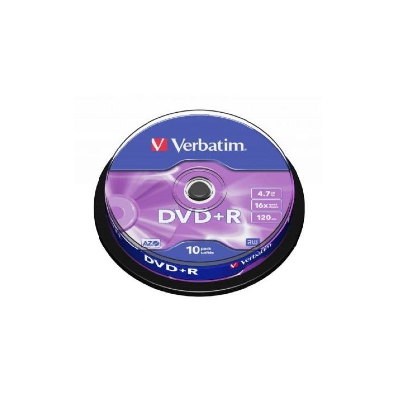 DVD+R Verbatim Advanced AZO 16X/ Tub-10 unidades