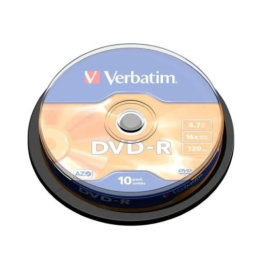 DVD-R Verbatim Advanced AZO 16X/ Tub-10 unidades
