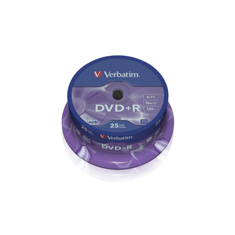 DVD+R Verbatim Advanced AZO 16X/ Caixa c/ 25 unidades