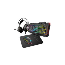 Combo 4 em 1 Teclado, Rato, Tapete e Headset KROM KRITIC RGB Gaming Kit