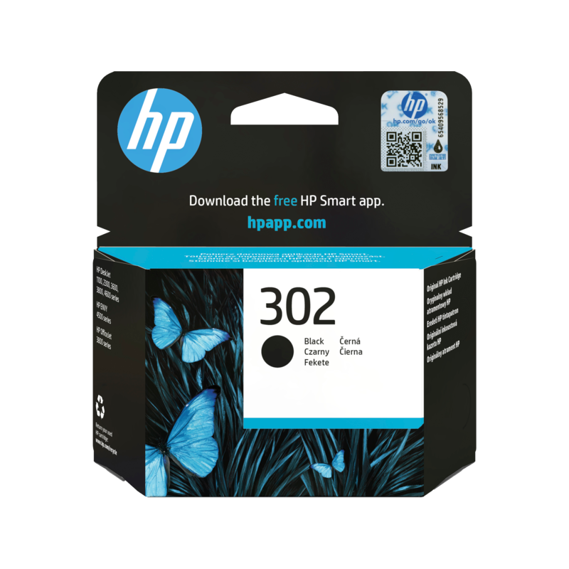 Tinteiro HP Original 302 Preto (F6U66AE)