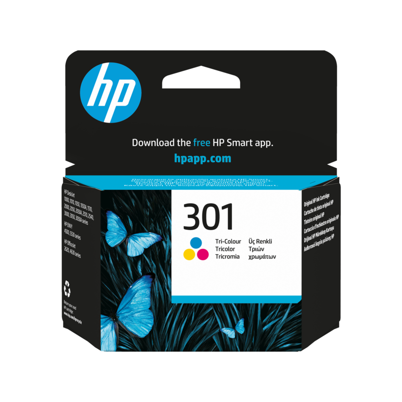 Tinteiro HP Original 301 Tricolor (CH562EE)