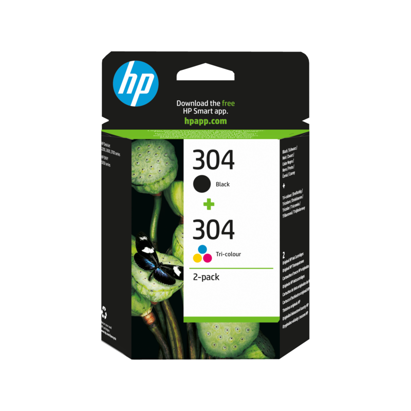 Tinteiros HP Original 304 Preto + Tricolor (3JB05AE)