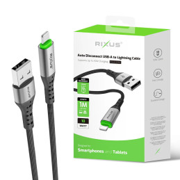 RIXUS Cabo Auto Disconnect USB-A para Lightning