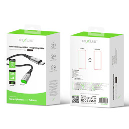 RIXUS Cabo Auto Disconnect USB-C para Lightning