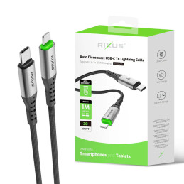 RIXUS Cabo Auto Disconnect USB-C para Lightning