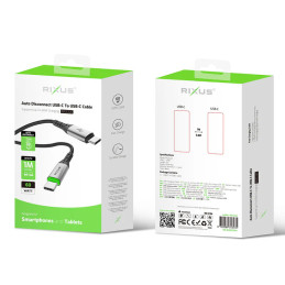 RIXUS Cabo Auto Disconnect USB-C para USB-C