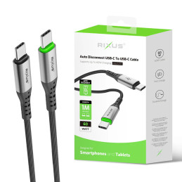 RIXUS Cabo Auto Disconnect USB-C para USB-C